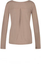 Taupe Long Sleeved Top with Mesh Layering