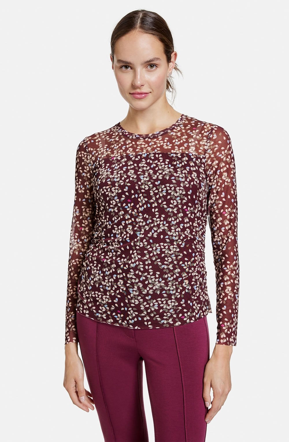 Taupe Semi Sheer Blouse
