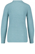 Teal Ribbed Knit Jumper