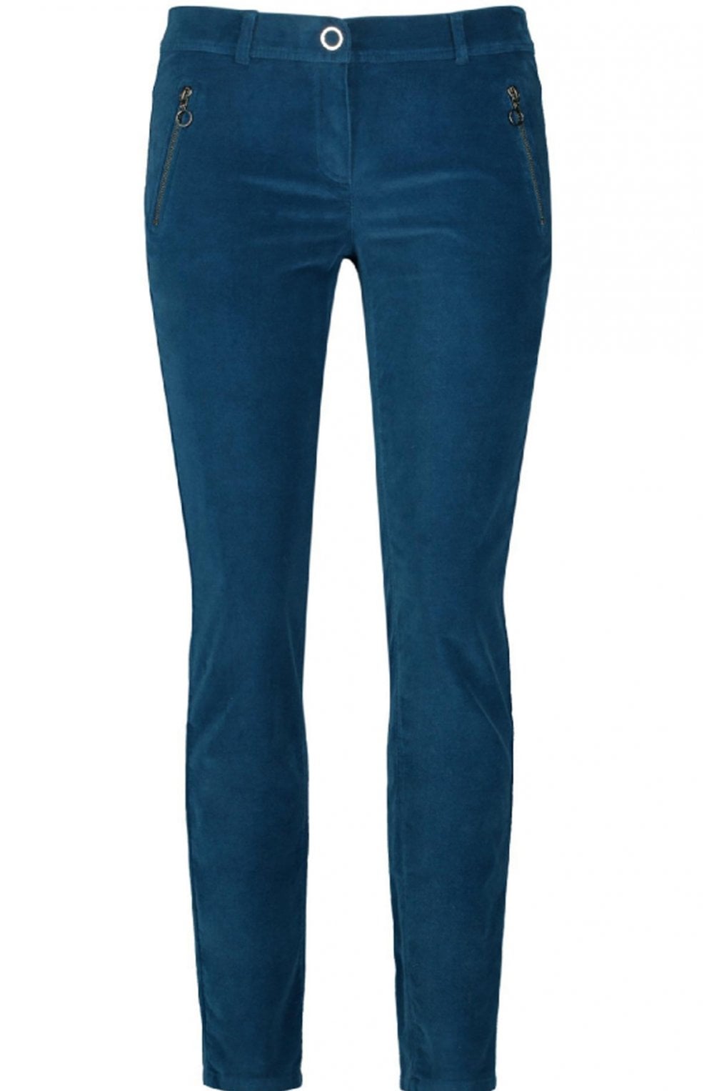 Teal Velvet Trousers