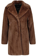 Truffle Brown Faux Fur Coat