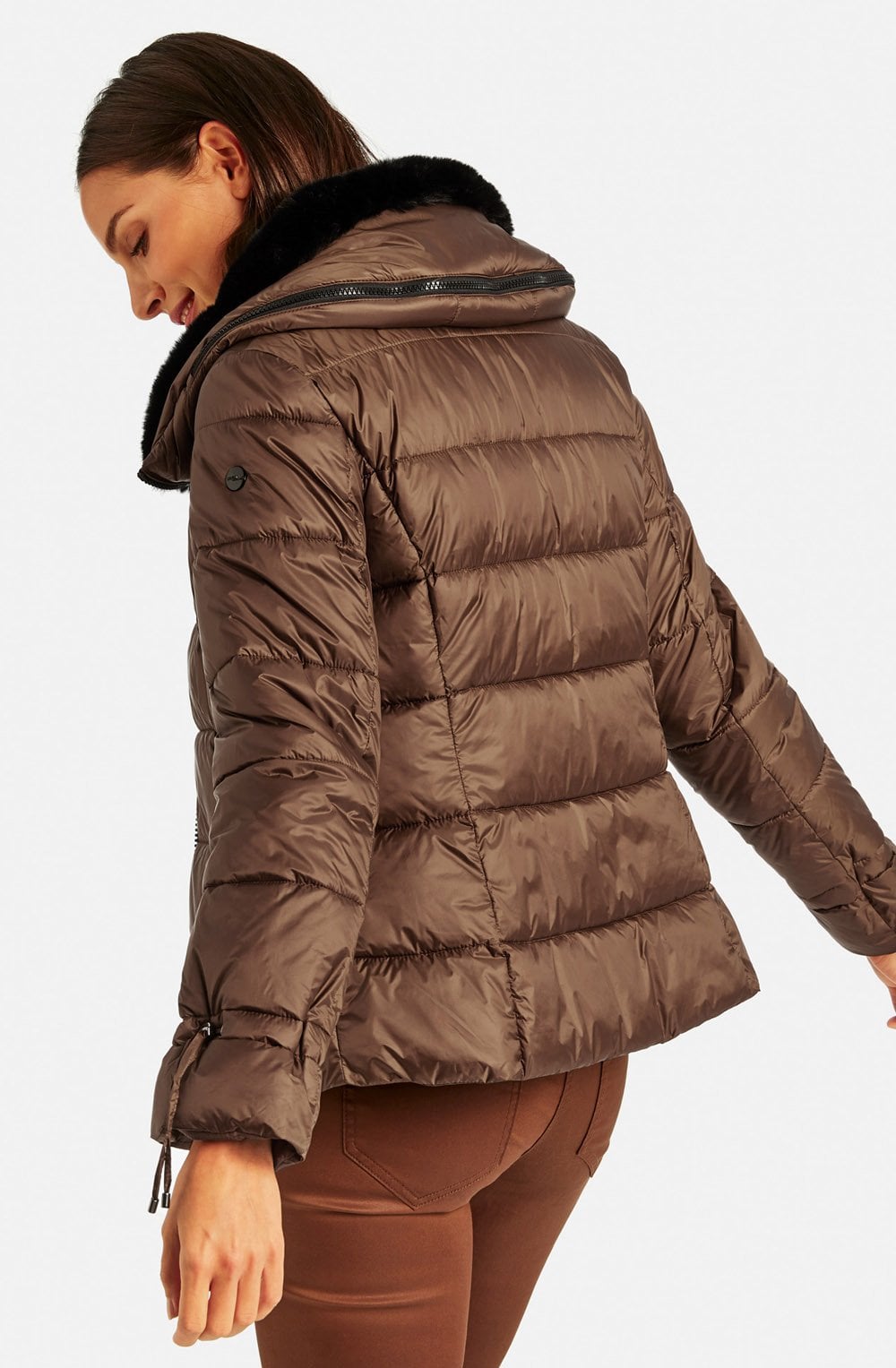 Truffle Brown Quilted Coat