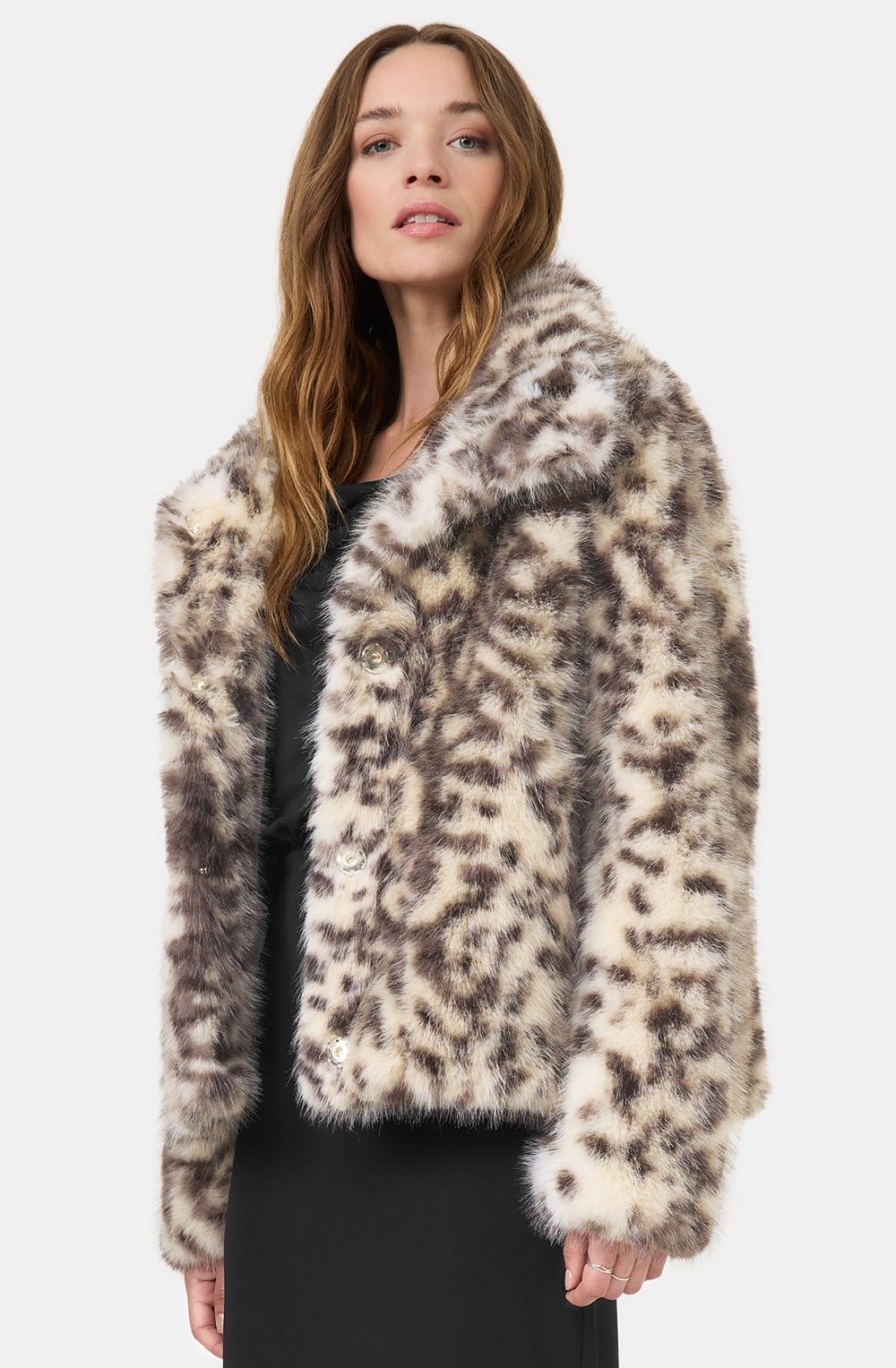 Vanilla Ice Faux Fur Leopard Print Jacket