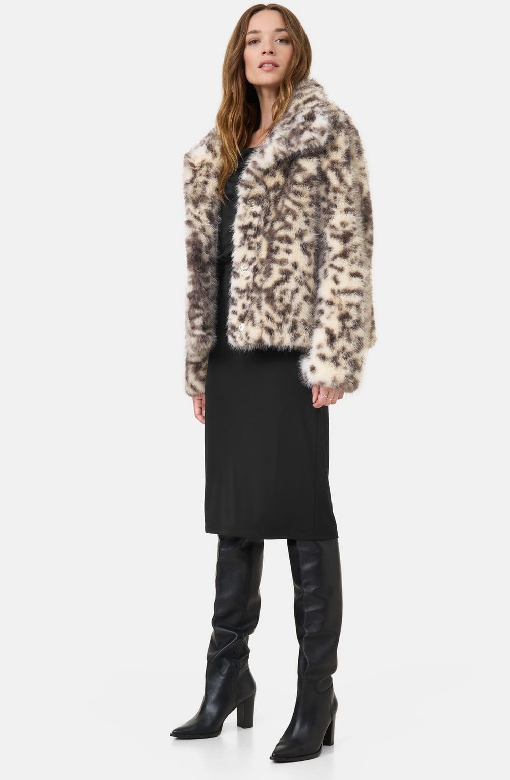 Vanilla Ice Faux Fur Leopard Print Jacket