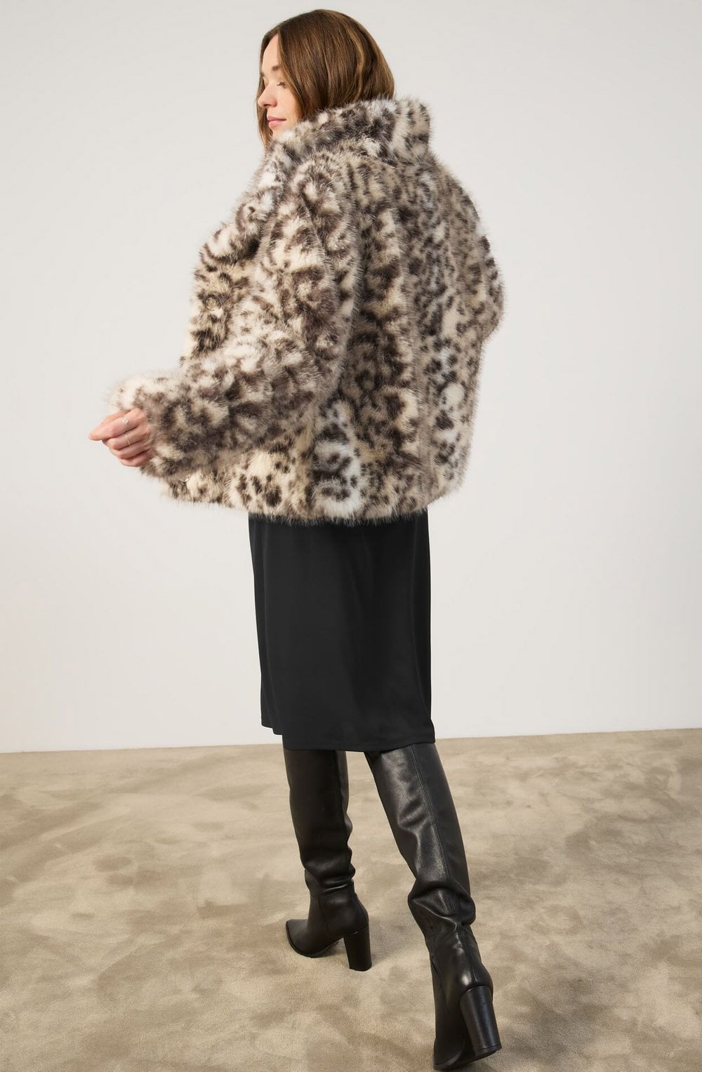 Vanilla Ice Faux Fur Leopard Print Jacket