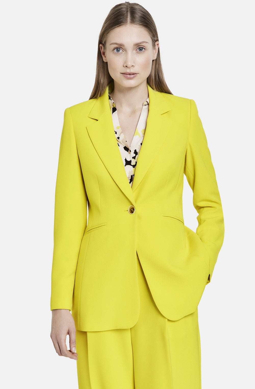 Vibrant Lime Long Line Tailored Blazer