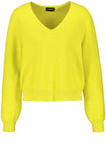 Vibrant Lime V Neck Jumper
