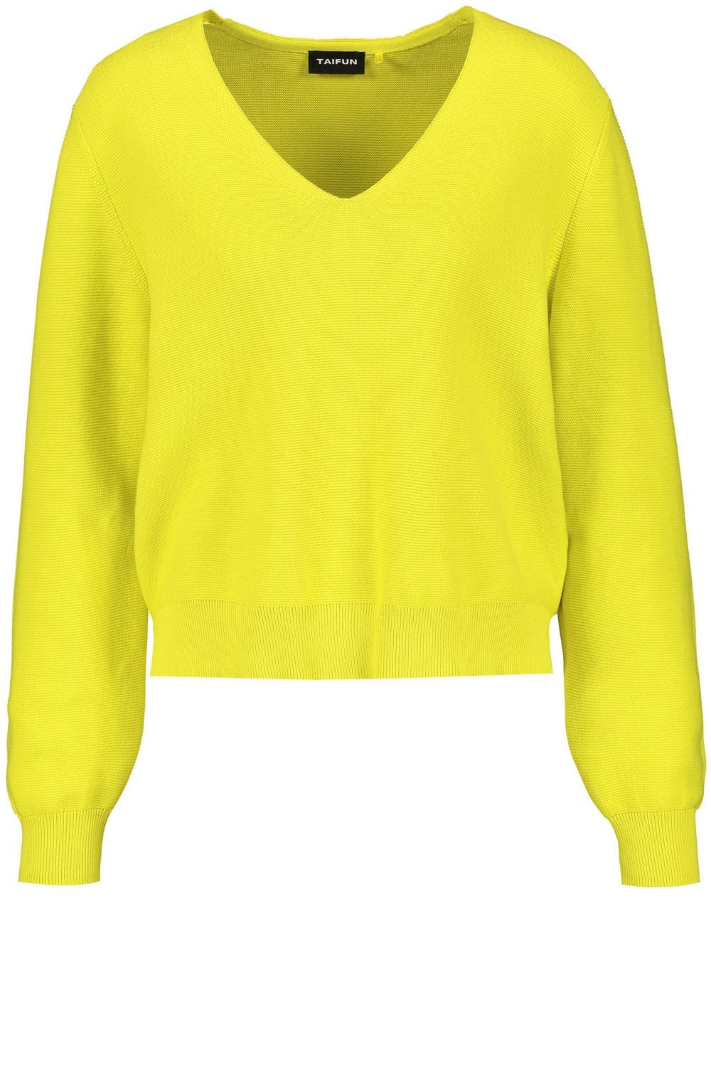 Vibrant Lime V Neck Jumper
