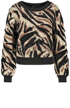 Warm black and caramel Super Soft Textured Knit Jumper