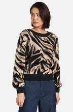 Warm black and caramel Super Soft Textured Knit Jumper