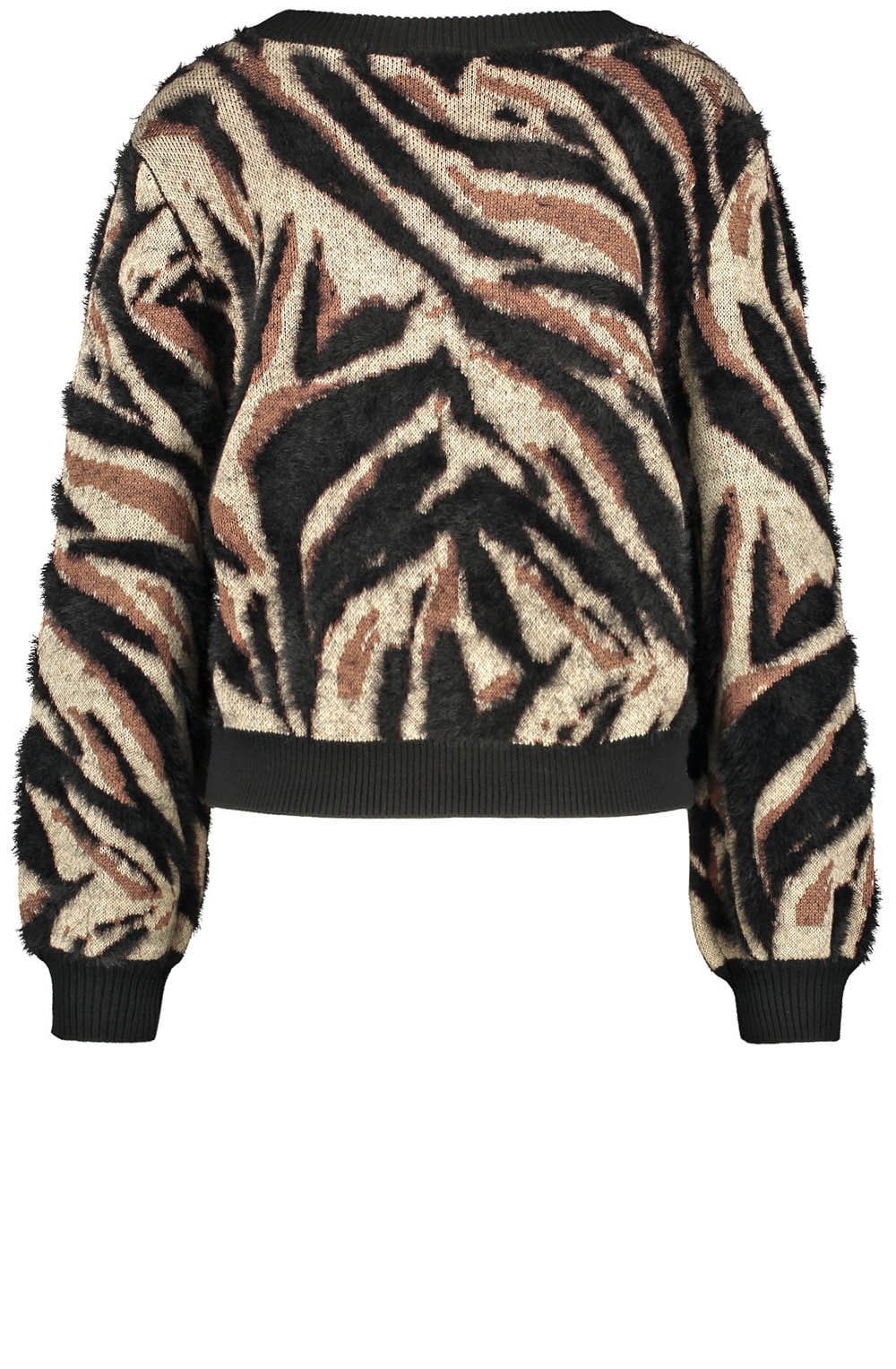 Warm black and caramel Super Soft Textured Knit Jumper