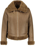 Warm Chocolate Maroon Faux Fur Flying Jacket