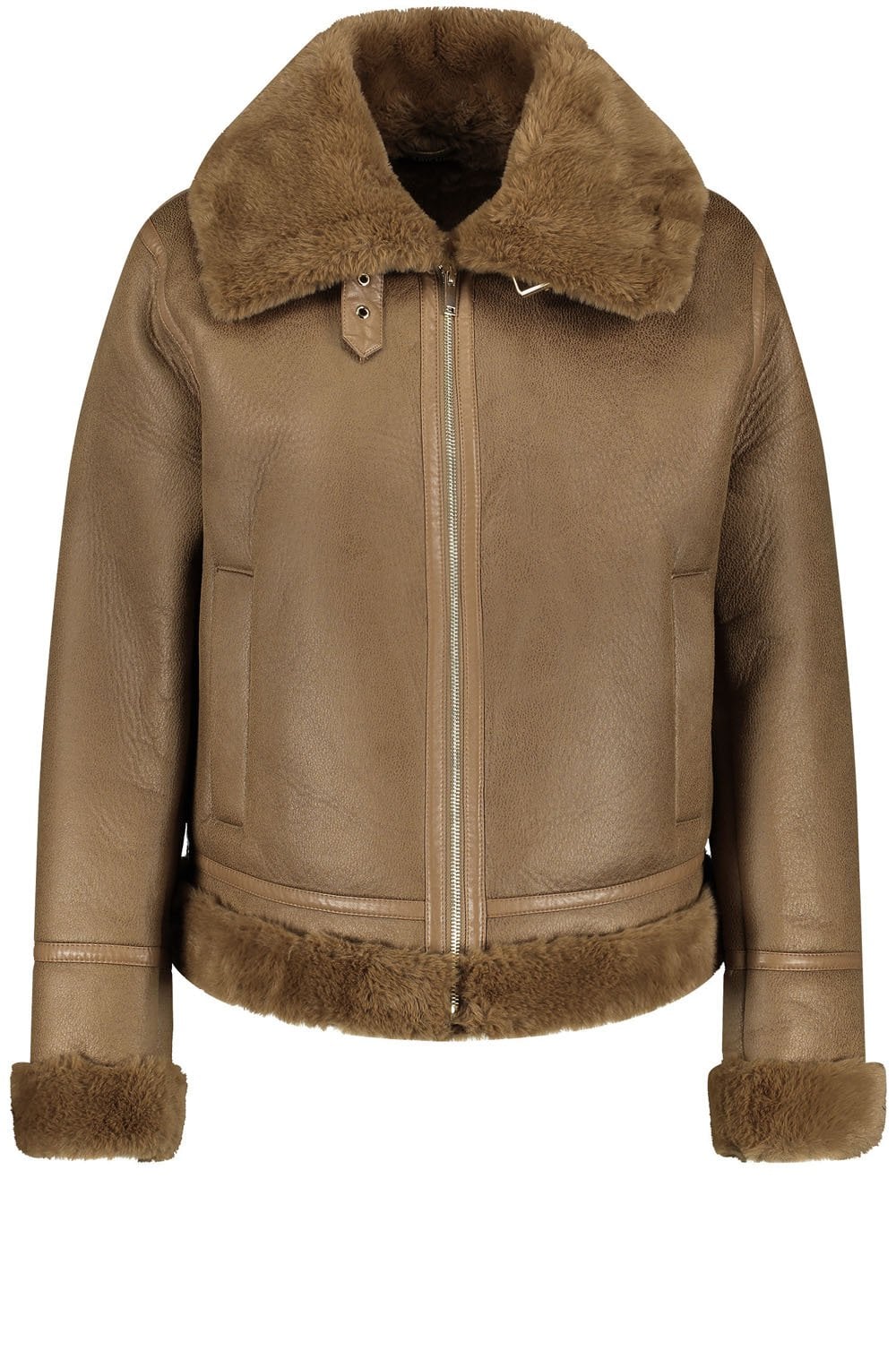 Warm Chocolate Maroon Faux Fur Flying Jacket