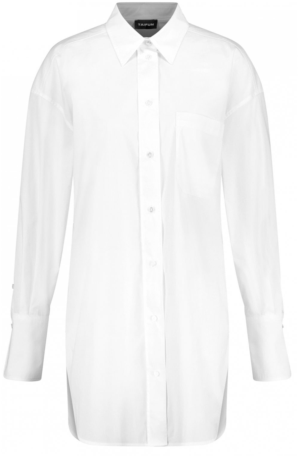 White Oversized Shirt Style Blouse