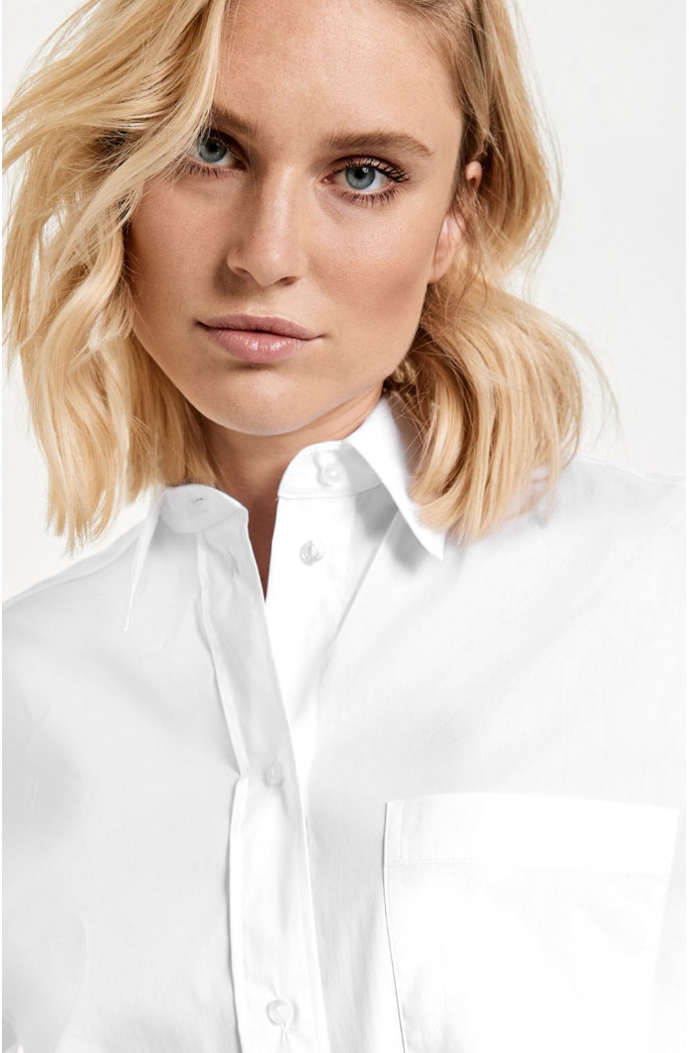 White Oversized Shirt Style Blouse