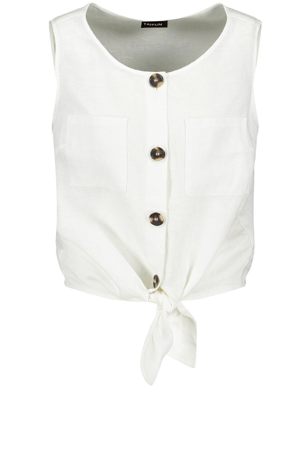 White Sleeveless Blouse