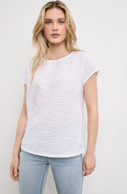 White Textured Jersey Top