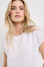 White Textured Jersey Top