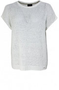 White Woven Knit Top