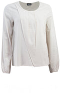 Winter White Wrap Front Top