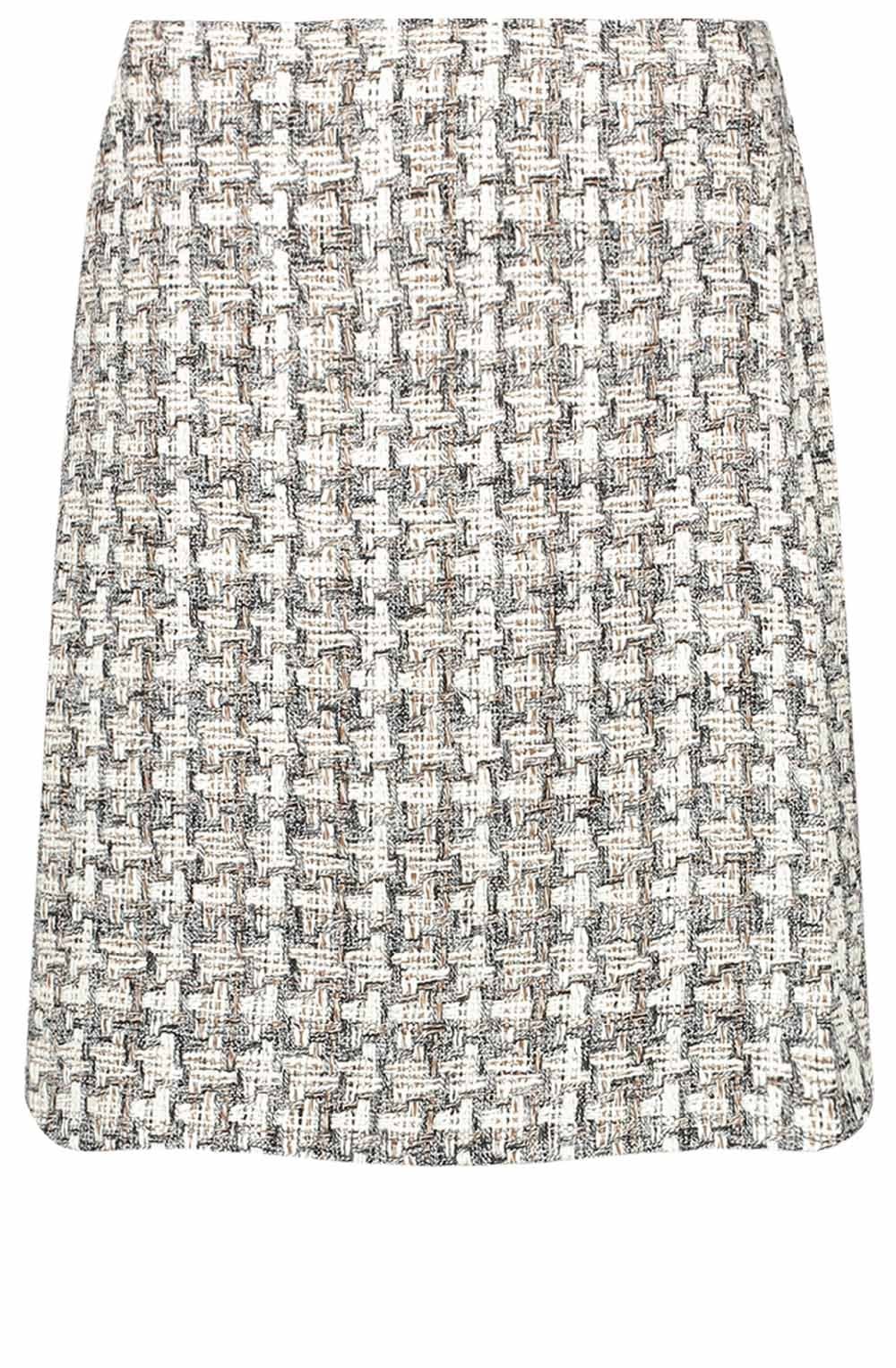 Wrap Over Effect Woven Check Skirt