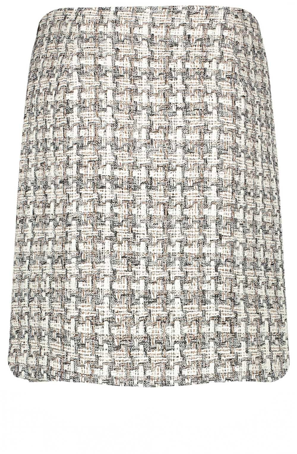 Wrap Over Effect Woven Check Skirt