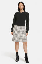 Wrap Over Effect Woven Check Skirt