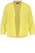 Yellow Ribbed Knit Cardigan