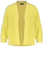 Yellow Ribbed Knit Cardigan