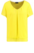Yellow V Neck Blouse