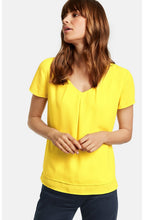 Yellow V Neck Blouse