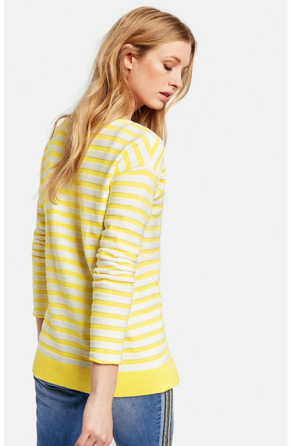 Yellow & White Striped Jumper