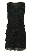 Teared shift dress Black and white