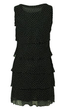 Teared shift dress Black and white