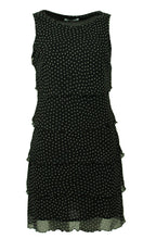Teared shift dress Black and white
