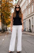 Cream  Wide Leg Trousers