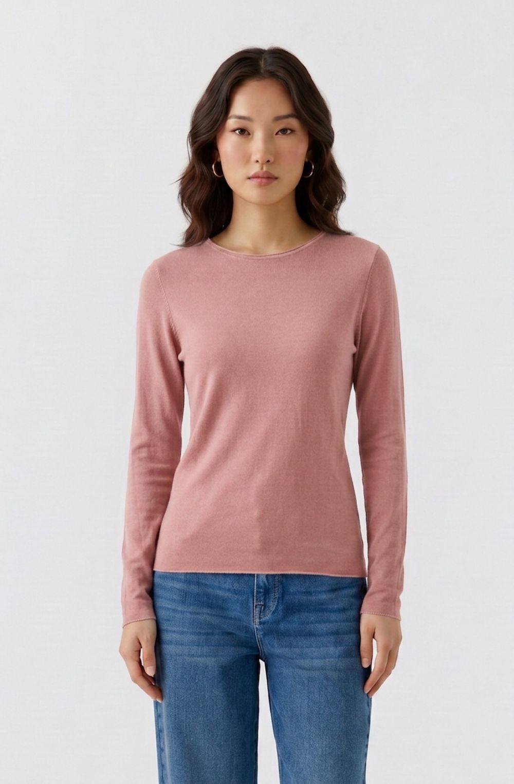 Rose Jersey Long Sleeved Top