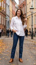 White Gold Button Detailed Shirt