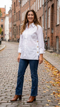 White Gold Button Detailed Shirt