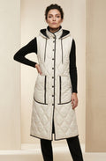 Sand Long Quilted Waistcoat