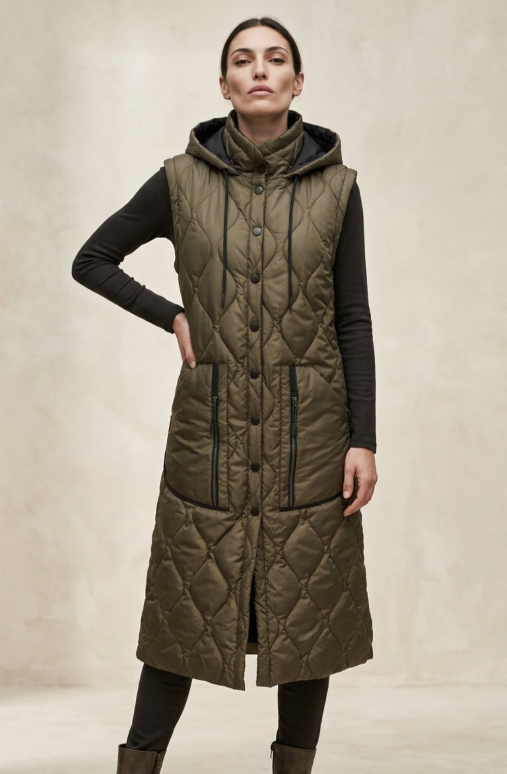 Thyme Long Quilted Waistcoat