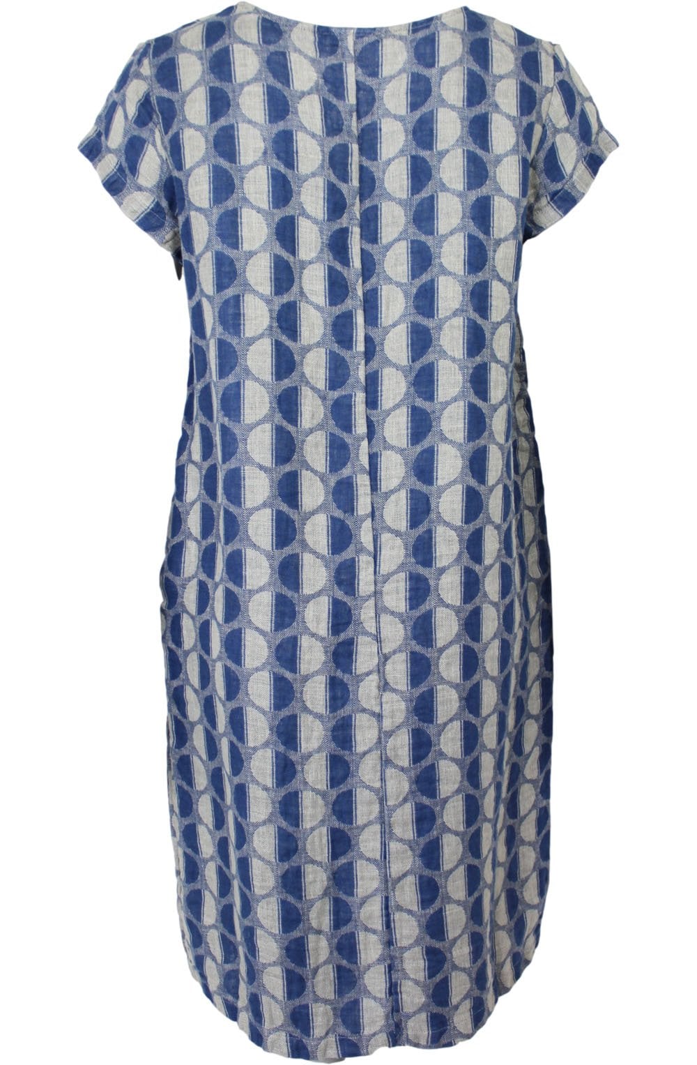 Circular Print Linen Dress