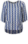 Circular Print Linen Top