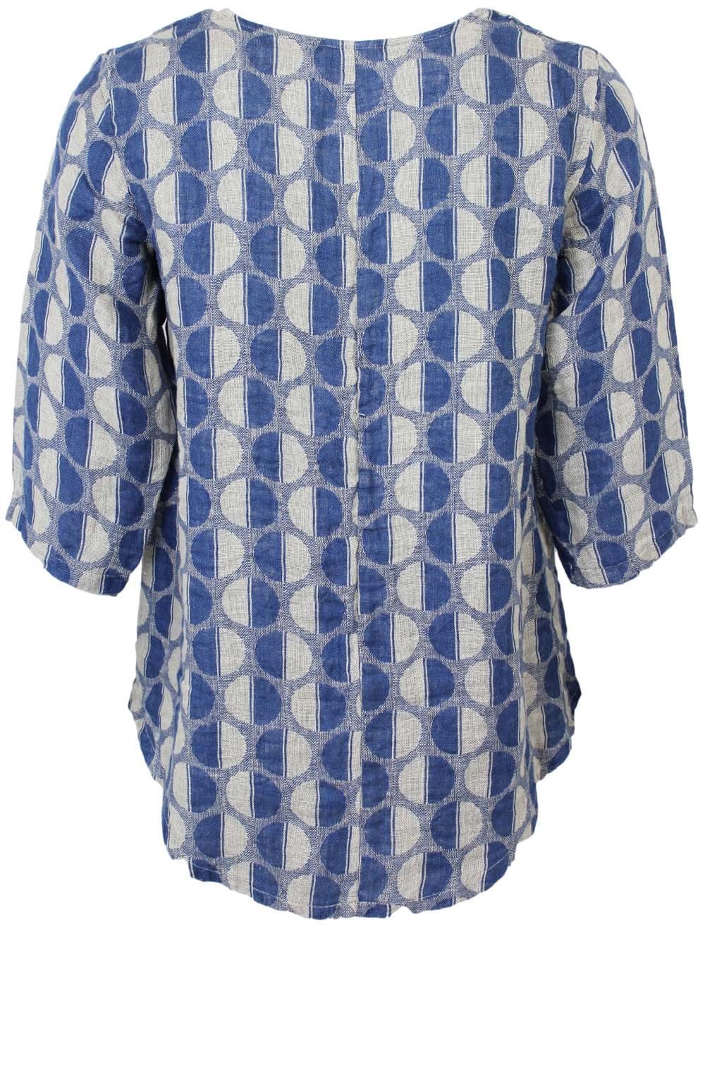 Circular Print Linen Top