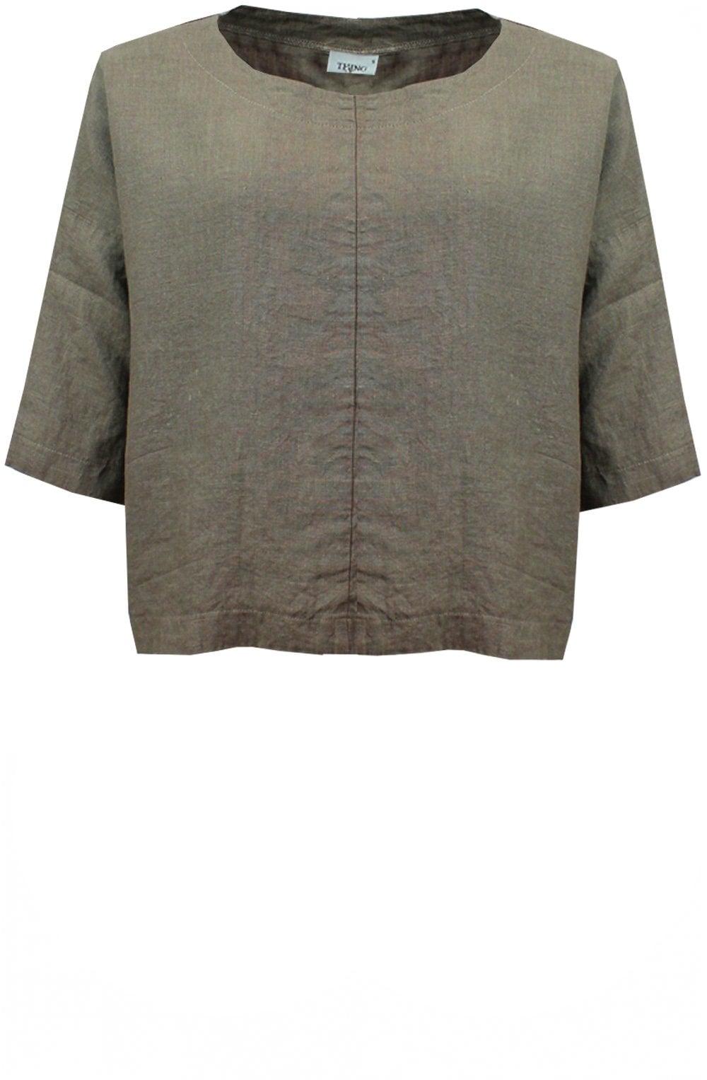Earth Dropped Shoulder Linen Top