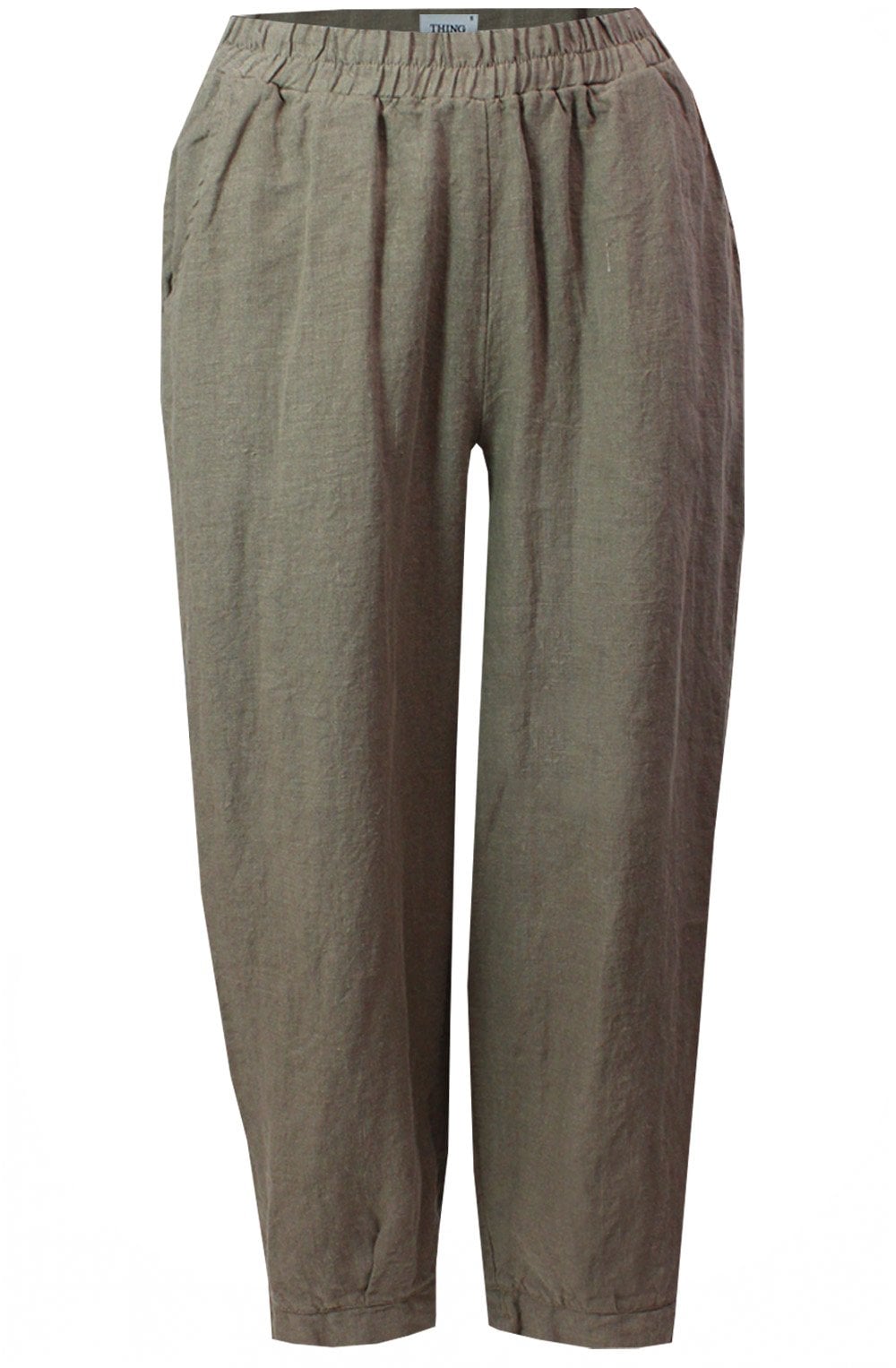 Earth Linen Ankle Length Trousers