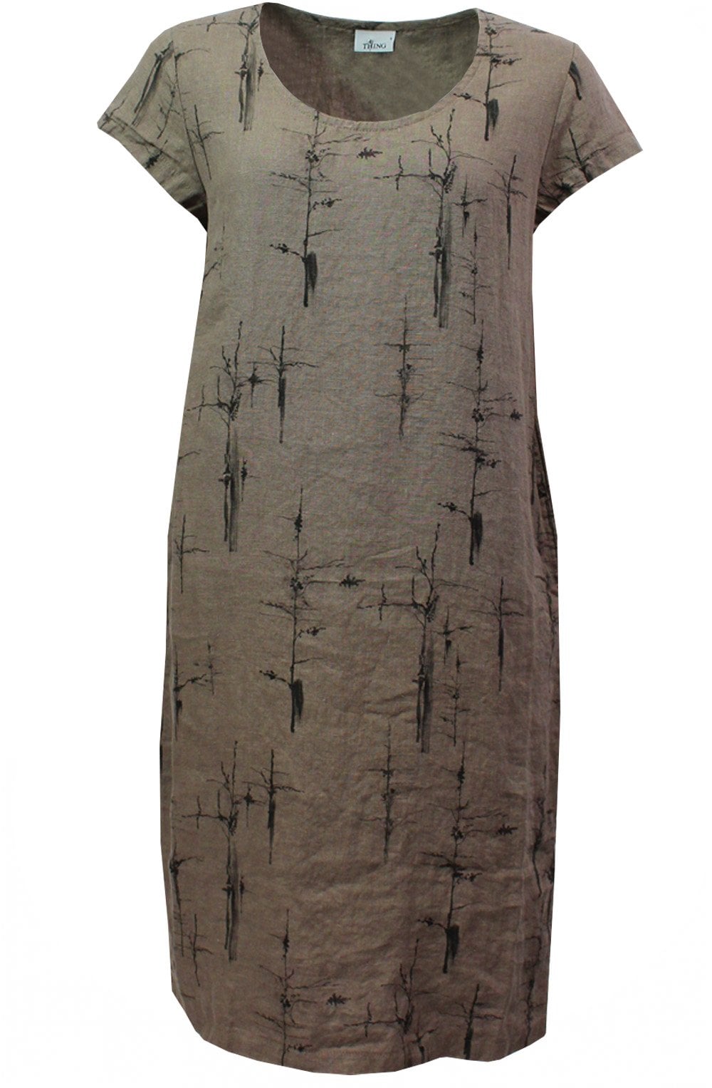 Earth Linen Tree Design Dress