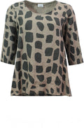 Earth Spot Print Linen Tunic