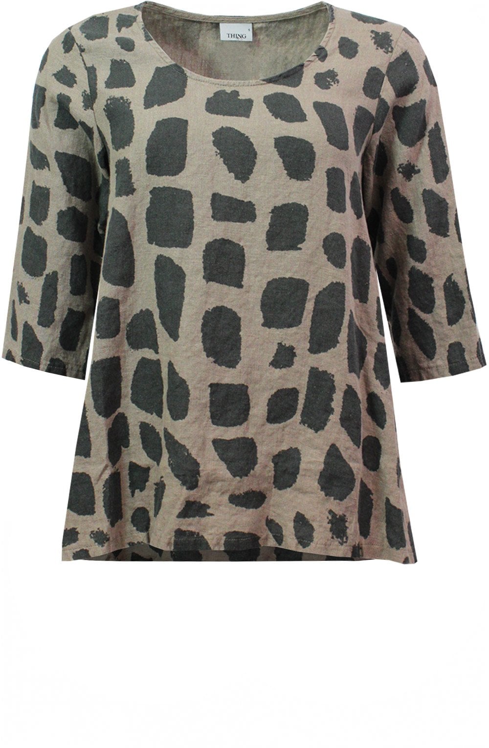 Earth Spot Print Linen Tunic