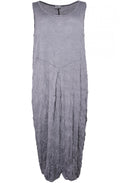 Grey Crinkle Jersey Dress